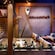Empty tables set for dinner service at Mike & Sulley’s Flavors of Asia on the Disney Adventure cruise ship